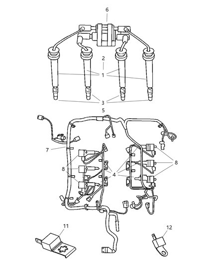 2005 Chrysler Sebring  Ignition Coil Diagram for 4609095AI