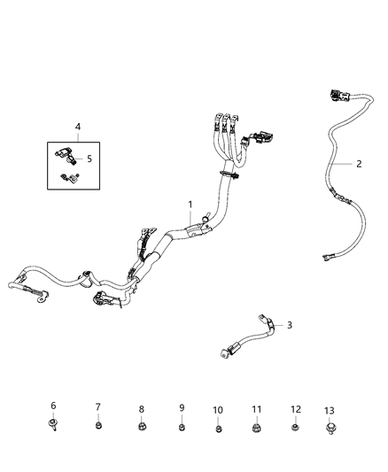 2020 Jeep Cherokee  Battery Positive Wiring Diagram for 68250820AC