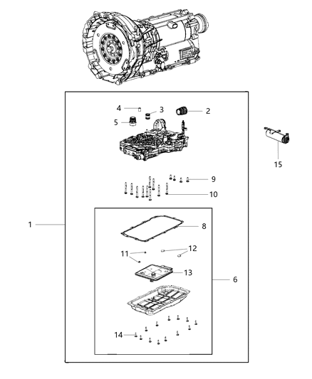 2020 Jeep Wrangler  Pan-Transmission Oil Diagram for 68362041AB