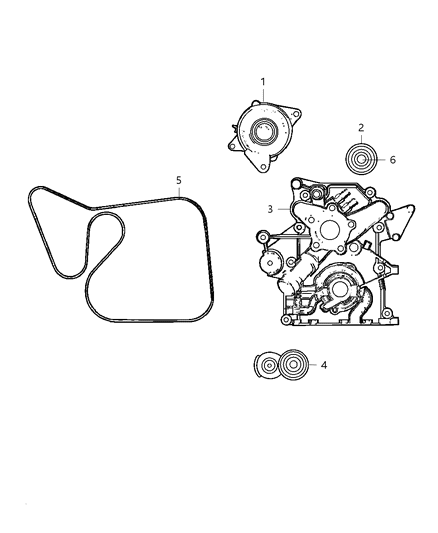 2009 Dodge Viper  Belt-SERPENTINE Diagram for 5037862AD