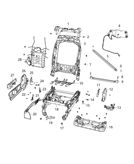 2019 Ram 3500  Cover-Jack Storage Diagram for 1JA35LC5AC
