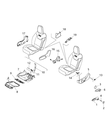 2019 Jeep Renegade  Cap-Handle Screw Cover Diagram for 5YS12LXHAA