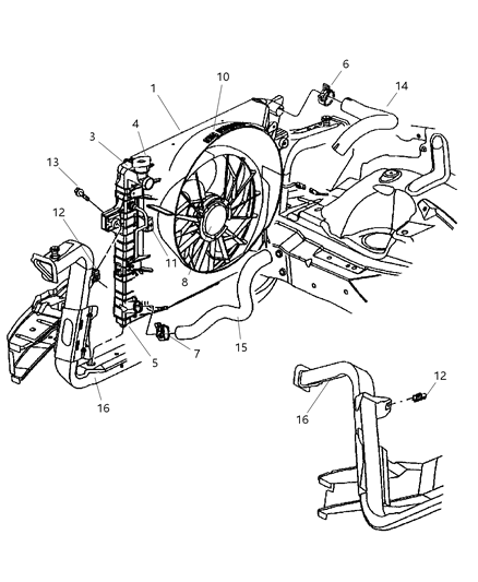2004 Jeep Grand Cherokee  Tube-Oil Cooler Diagram for 52079432AC
