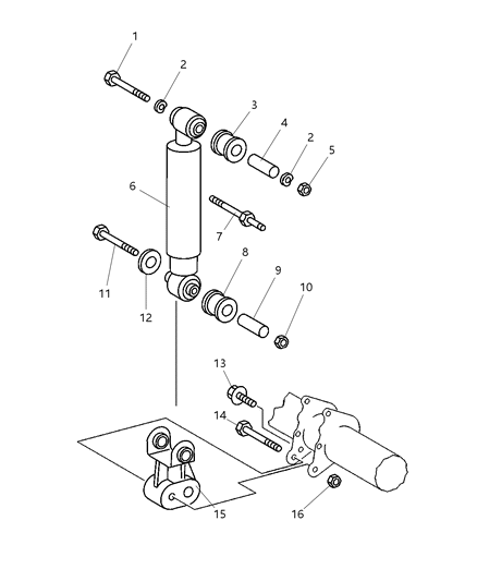 2003 Dodge Sprinter 2500  Bushing-Shock Absorber Diagram for 5133879AA