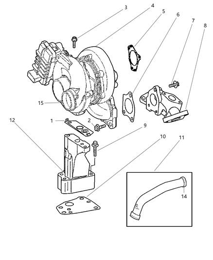 2007 Jeep Grand Cherokee  Seal-Clean Air Hose Diagram for 68043485AA
