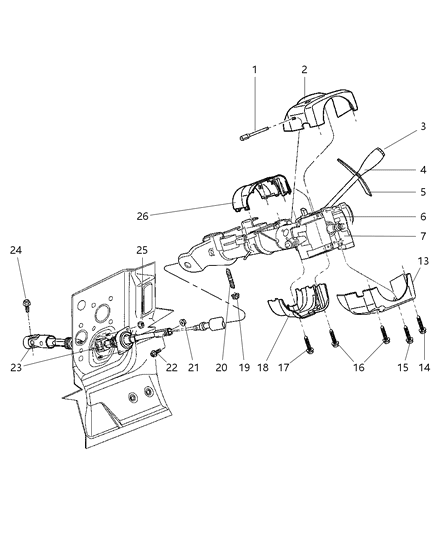 1999 Dodge Durango  Intermediate Coupling Diagram for 55351171AC