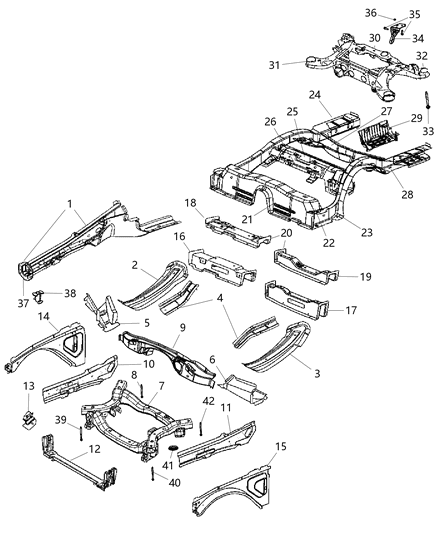 2020 Chrysler 300  Differential Diagram for 68242690AB