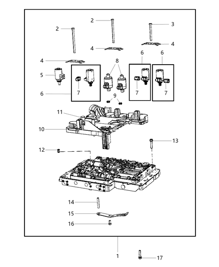 2016 Dodge Charger  Filter-Transmission Oil Diagram for 52108304AA