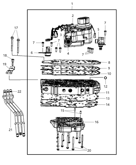 2010 Dodge Avenger  Plate-Transmission Valve Body Diagram for 5078717AA