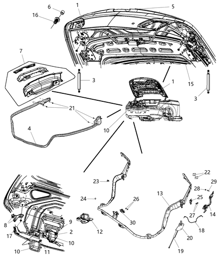2011 Chrysler 200  Pad-License Plate Mounting Diagram for 5109628AA