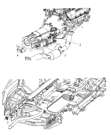 2007 Jeep Commander  Exhaust Muffler And Tailpipe Diagram for 52090456AE
