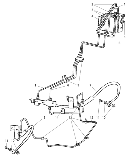 2004 Dodge Ram 1500  Line-Brake Diagram for 52010234AB