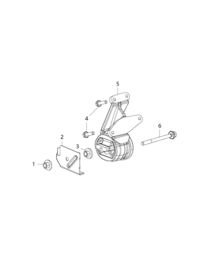 2019 Ram 1500  INSULATOR-Engine Mount Diagram for 68089042AF
