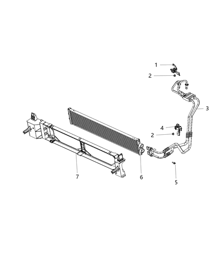 2014 Ram ProMaster 1500  Bracket-Transmission Line Diagram for 68188681AA