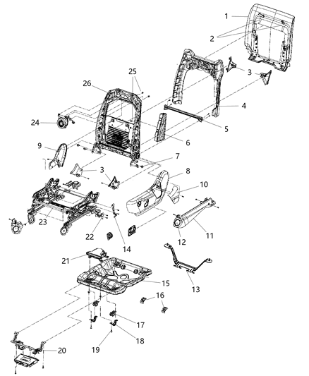2015 Jeep Grand Cherokee  Shield-Seat RISER Diagram for 1UN83DX9AA