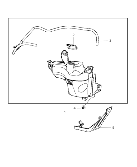 2011 Ram 4500  Bottle-COOLANT Recovery Diagram for 55057130AB
