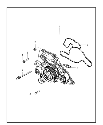2009 Chrysler 300 Water Pump Diagram for 4792838AB