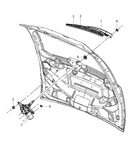 2012 Chrysler Town & Country  Motor-LIFTGATE WIPER Diagram for 5113411AA