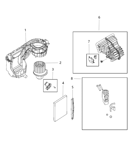 2020 Ram ProMaster City Resistor-Blower Motor Diagram for 68429642AA
