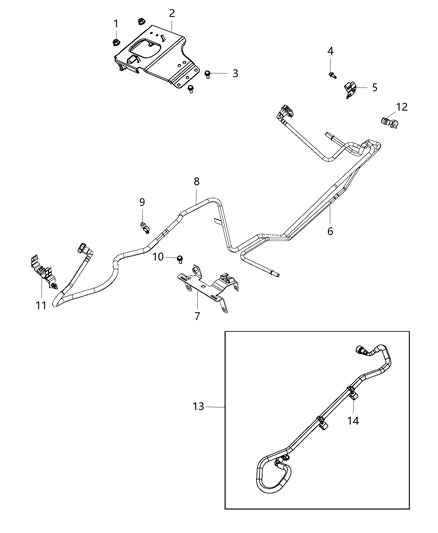 2015 Jeep Wrangler  Clip-Fuel Bundle Diagram for 68149654AA