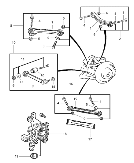 2006 Chrysler Crossfire  BUSHING-Control Arm Diagram for 5114234AA