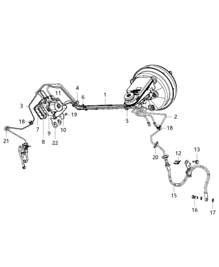 2012 Dodge Journey  Line-Brake Diagram for 4862211AC