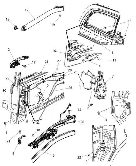 2008 Chrysler Town & Country  ACTUATOR-Power CINCH Diagram for 5020687AA