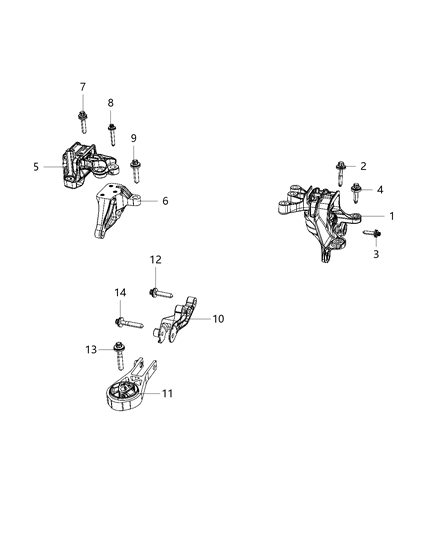 2019 Jeep Renegade  Bolt-6 LOBE External Head Diagram for 68201193AA