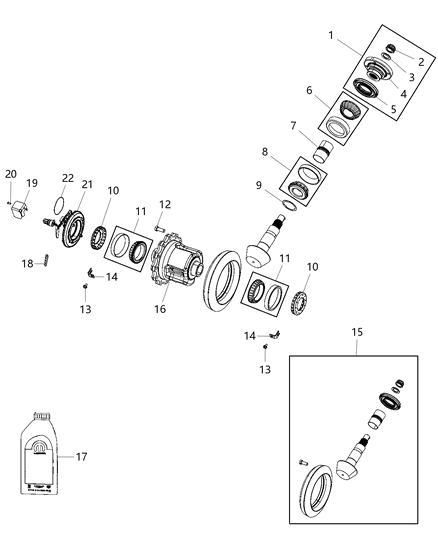 2020 Ram 2500  Bracket-Differential Diagram for 68237727AA