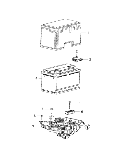 2020 Jeep Cherokee  Battery-Storage Diagram for BAAH7700AA