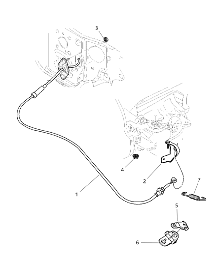 2003 Dodge Durango  Bracket-Shift Cable Diagram for 52107845AC