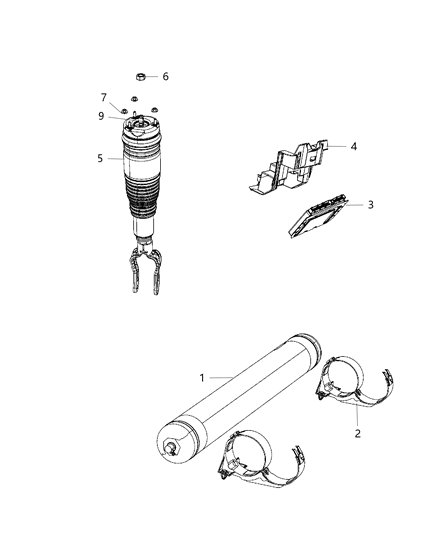 2011 Jeep Grand Cherokee  Spring-Air Suspension Diagram for 68029902AD