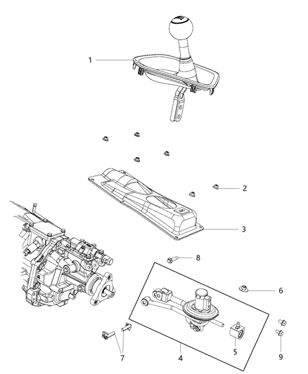 2017 Dodge Challenger  Bushing Diagram for 68292259AA