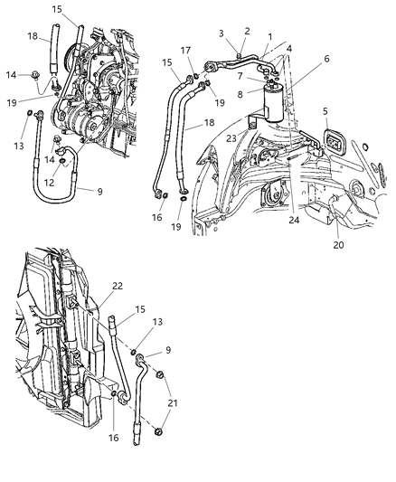 2008 Chrysler PT Cruiser  DRIER-Air Conditioning Diagram for 68029242AA
