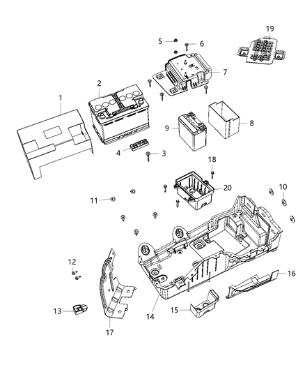2020 Jeep Wrangler  Screw-HEXAGON Head Diagram for 6511852AA