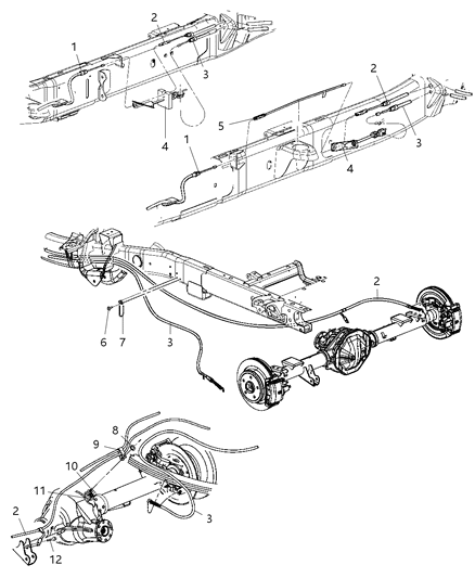 2008 Dodge Ram 1500  Cable-Parking Brake Diagram for 52010069AA