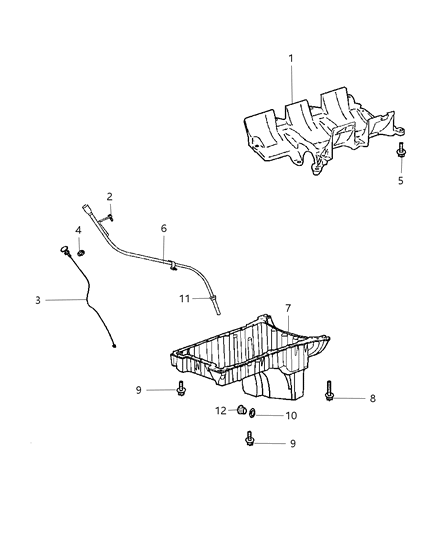 2009 Jeep Grand Cherokee  Indicator-Engine Oil Level Diagram for 68006132AA