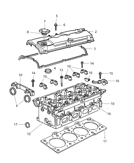 2006 Chrysler Town & Country  Gasket-Cylinder Head Diagram for 4884443AB