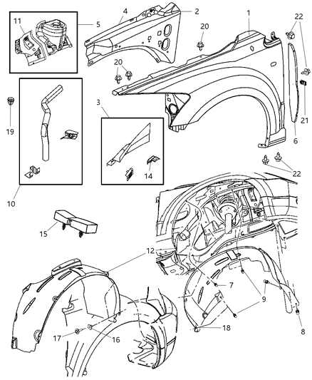2009 Dodge Caliber  Bracket-Power Steering Reservoir Diagram for 5115400AA
