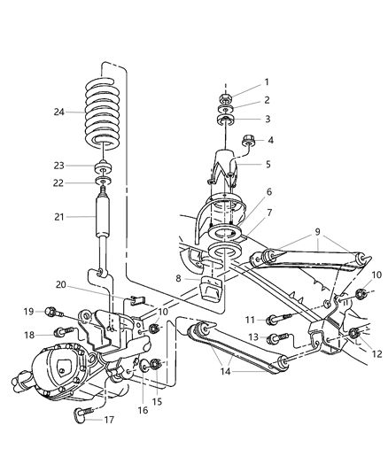 2012 Ram 2500  Front Lower Control Arm Diagram for 4670383AB