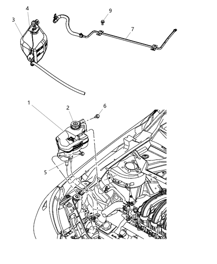 2008 Dodge Avenger  Bottle-PRESSURIZED COOLANT Diagram for 5058372AC