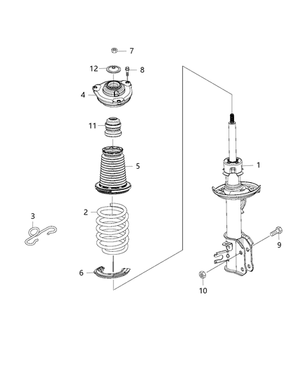 2015 Jeep Renegade *STRUT-FRONTSUSPENSION Diagram for 68257961AA