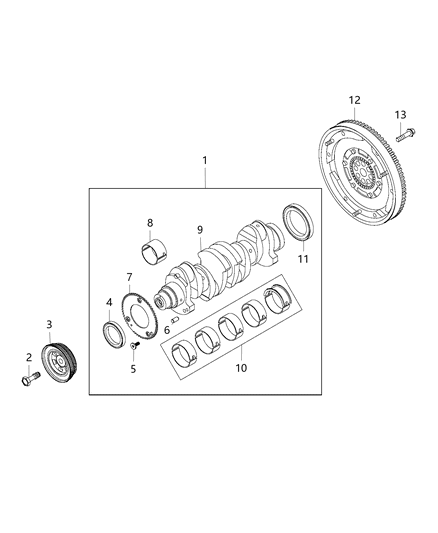 2017 Ram ProMaster 1500  Bearing-Connecting Rod Diagram for 68186994AA