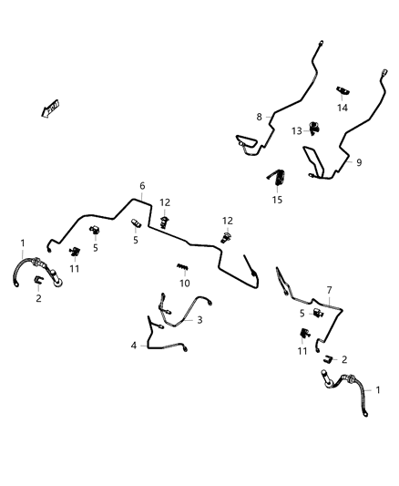 2019 Jeep Cherokee  Line-Brake Diagram for 68318066AA