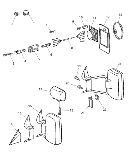 2003 Dodge Sprinter 2500  Wiring-Mirror Jumper Diagram for 5133503AA
