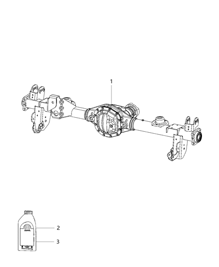2020 Jeep Wrangler  Axle-Service Rear Diagram for 68391559AA