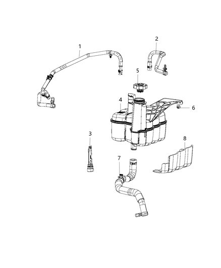2013 Ram 2500  Hose-COOLANT Bottle Supply Diagram for 52014726AA