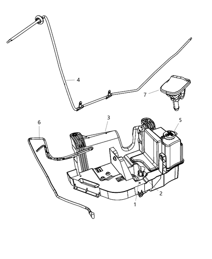 2011 Jeep Wrangler  Tray-Component Diagram for 68018844AC