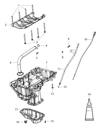2019 Jeep Grand Cherokee  Indicator-Engine Oil Indicator Diagram for 68249435AC