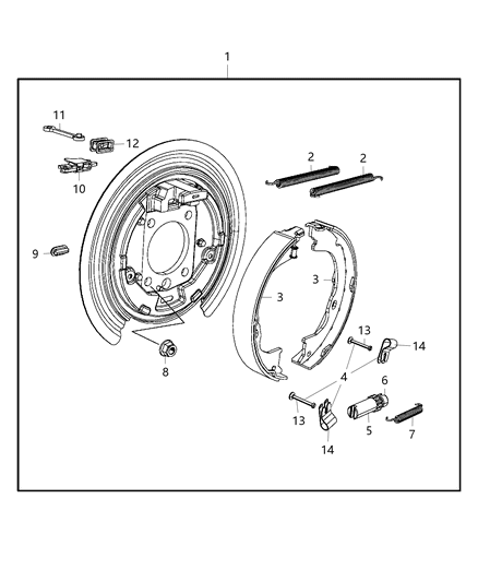 2016 Jeep Wrangler  Plate-Parking Brake Diagram for 52125175AC